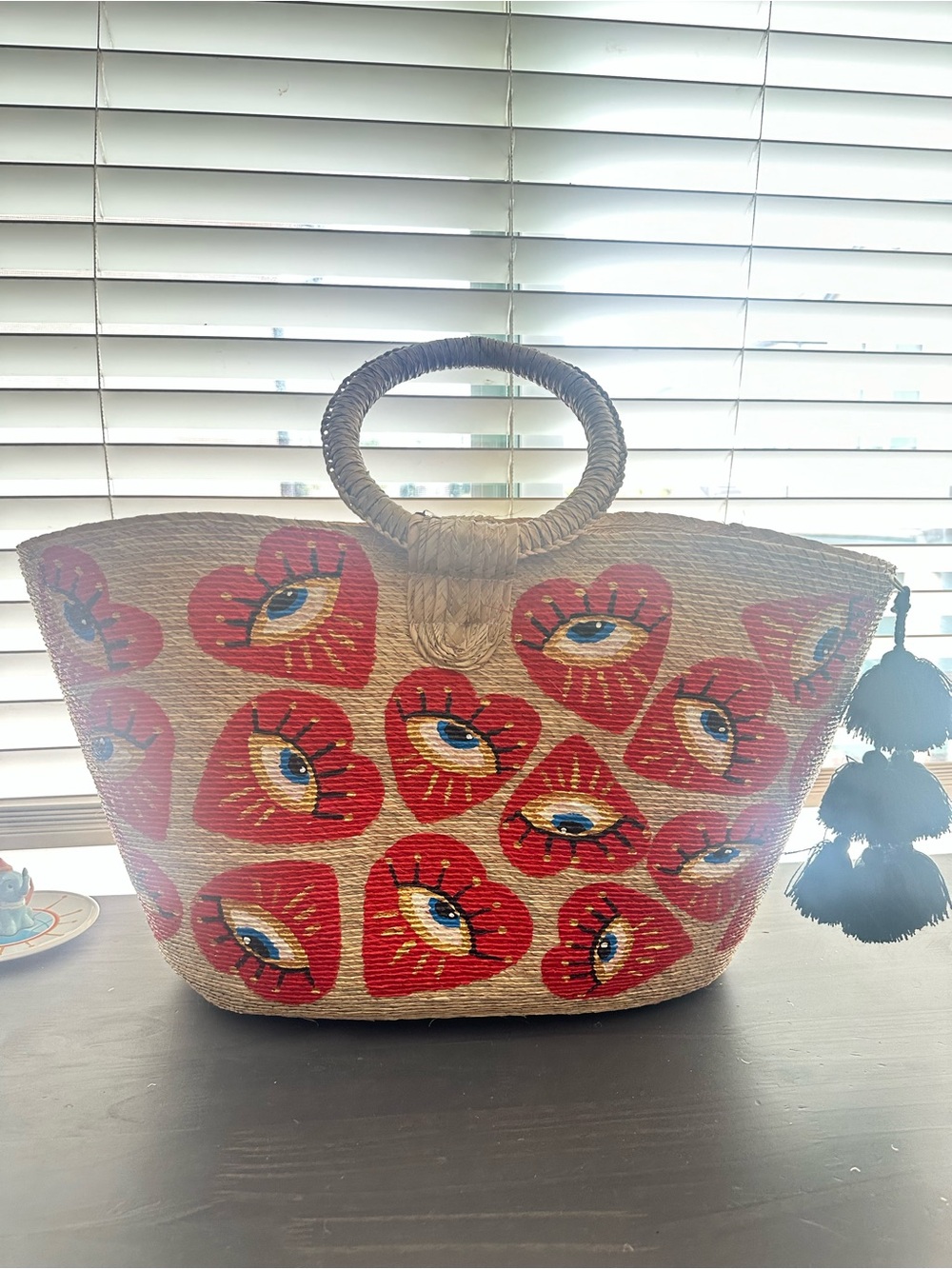 One-of-a-Kind Hand-Painted Mexican Artisan Tote Bag